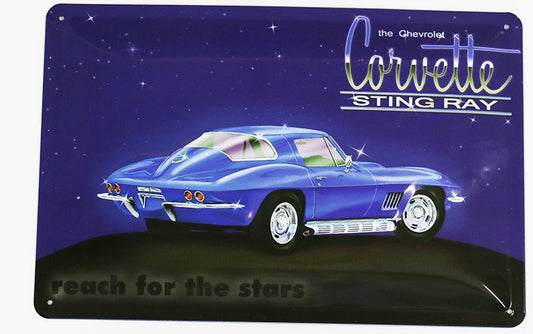 Corvette Sting Ray, Blechschild, 30x20cm