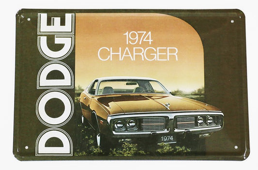 Dodge Charger 1974, Blechschild, 30x20cm