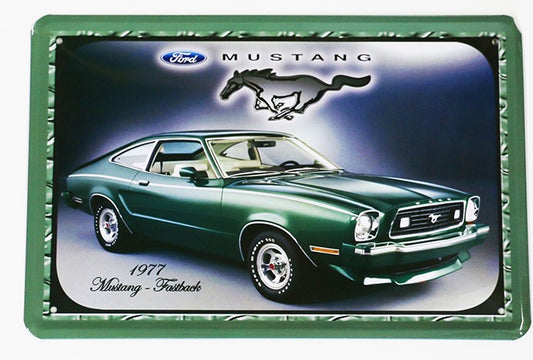 Ford Mustang 1977, Fastback, Blechschild