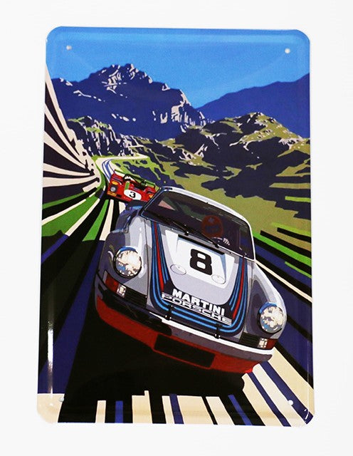 Porsche Martini, Blechschild, 20x30cm